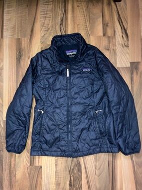 Patagonia Quilted Lightweight Blue Girls Jacket Sz M 10